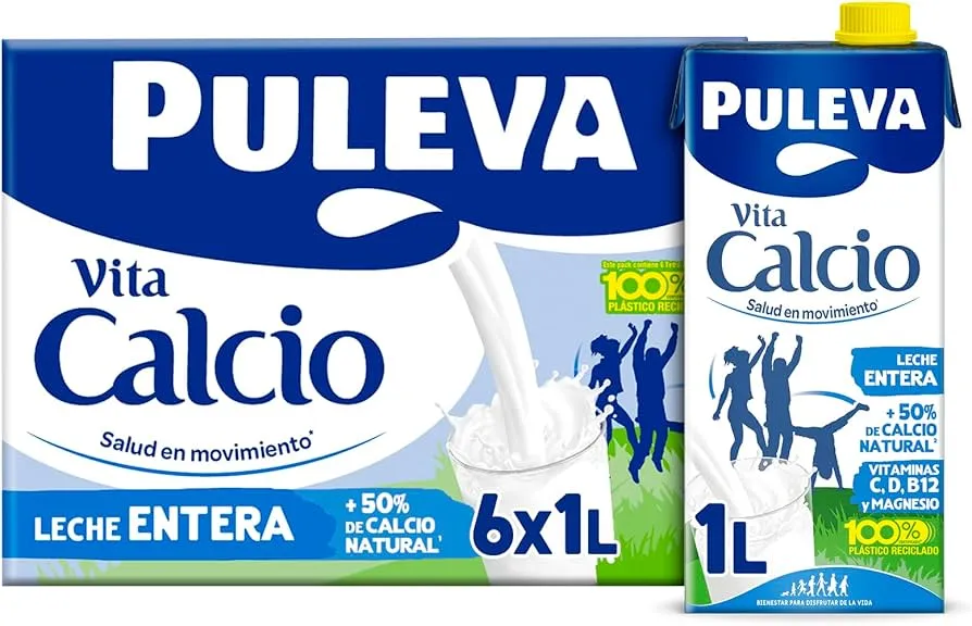 LECHE PULEVA CALCIO ENTERA 1 L C/6