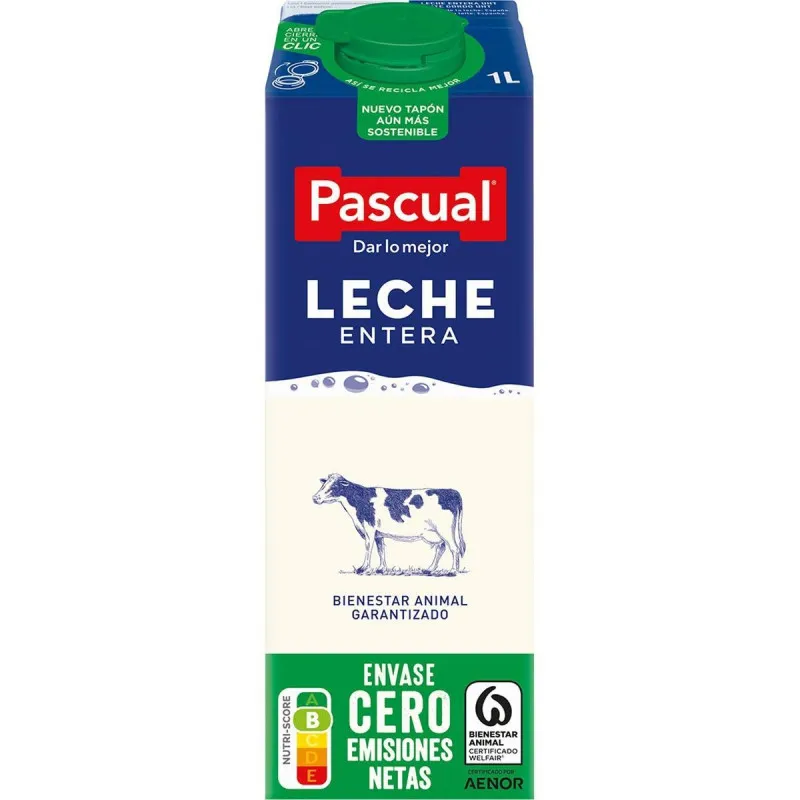 LECHE PASCUAL ENTERA 1 L BRIK C/6