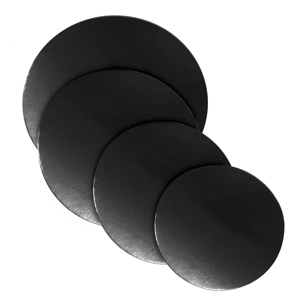 DISCOS CARTON NEGRO 21 CM PAQ 100