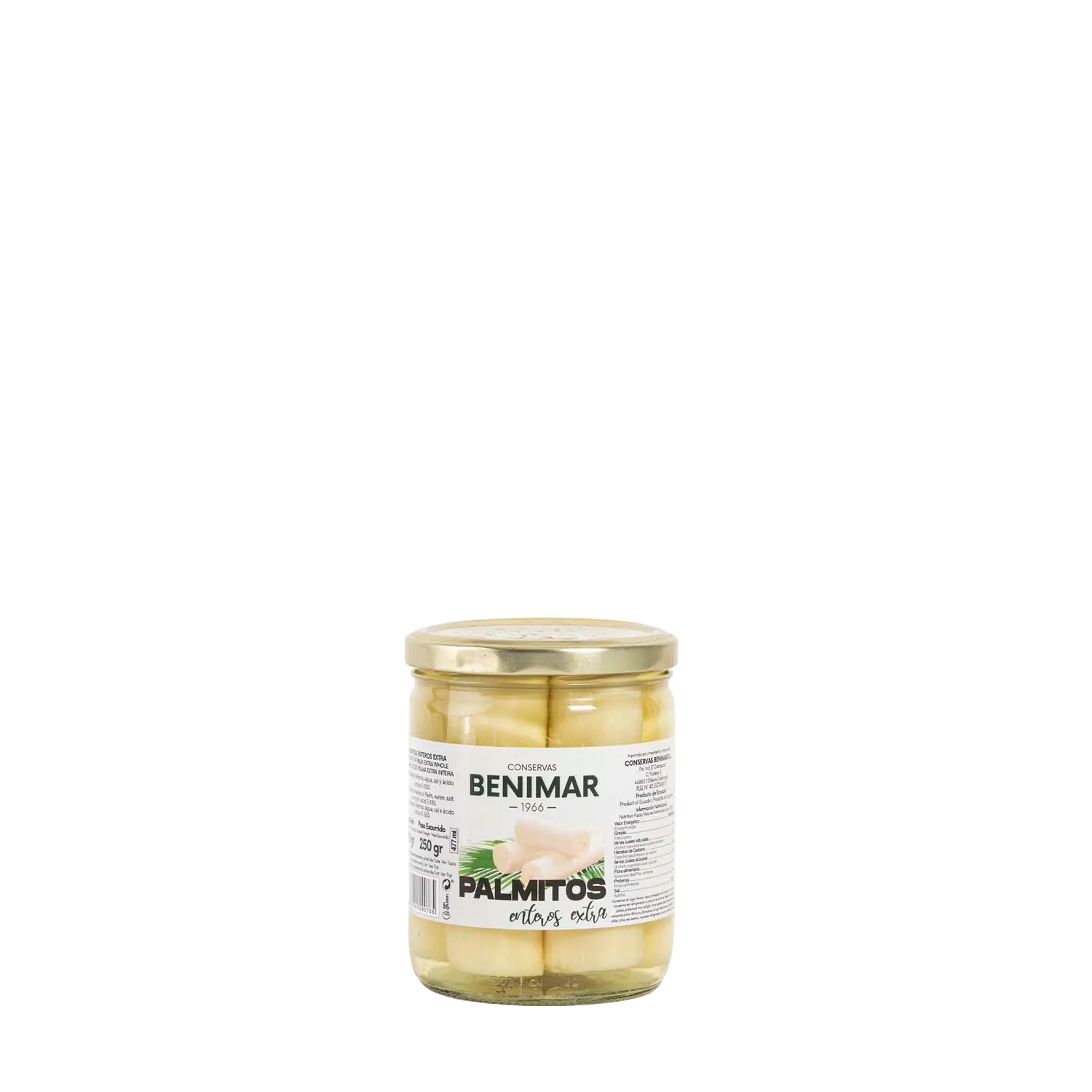 BENIMAR PALMITOS ENTERO T/460 ML.