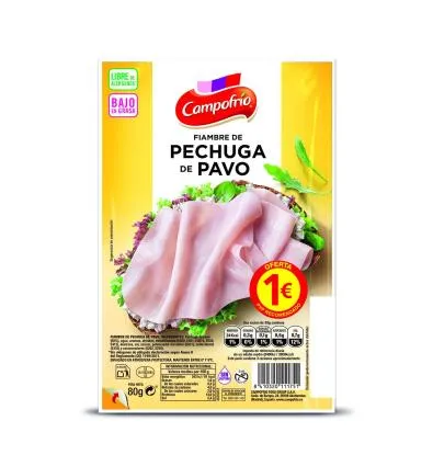 CAMPOFRIO PECHUGA PAVO LONCHAS 1 EURO