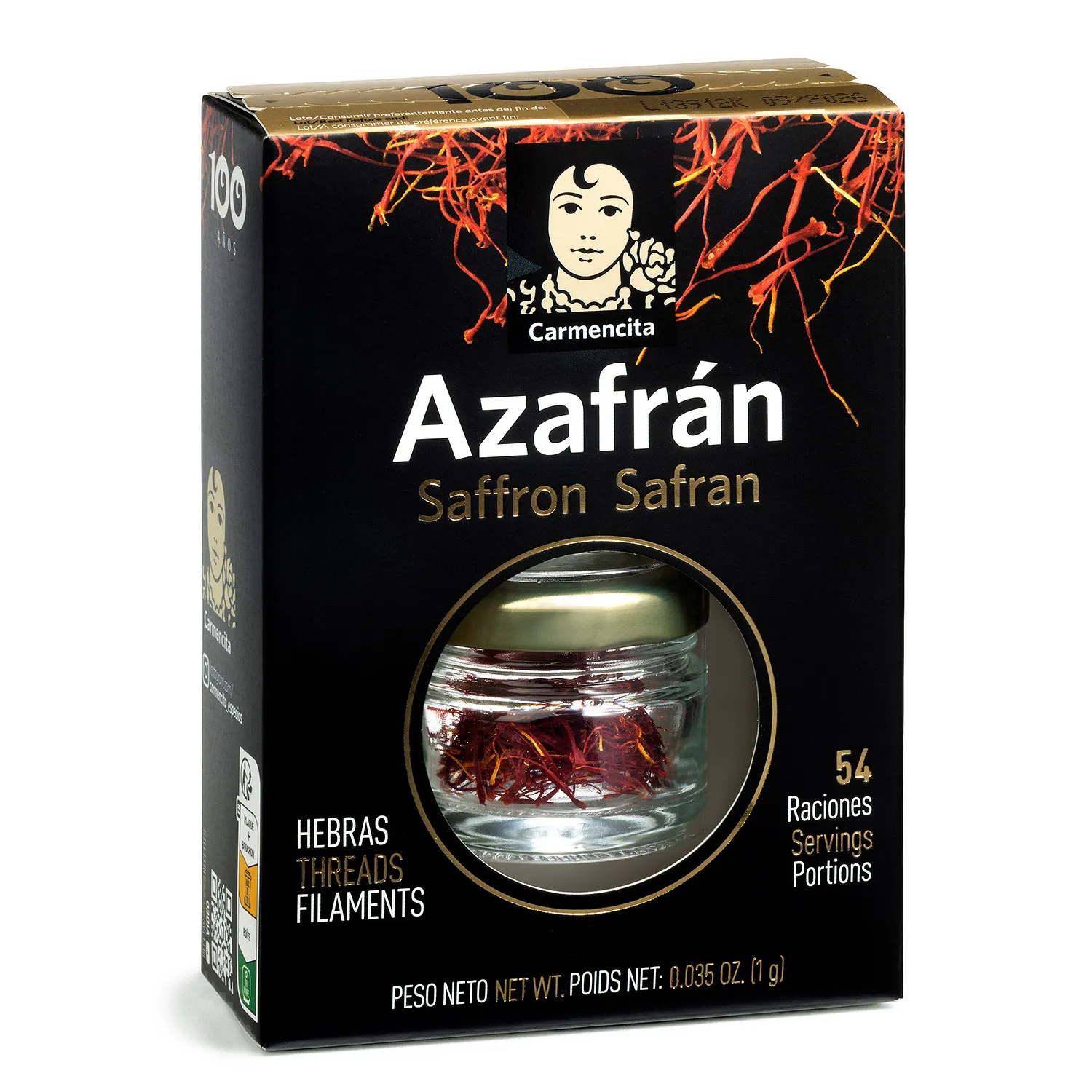 CARMENCITA(2738)AZAFRAN HEBRA 200mg.