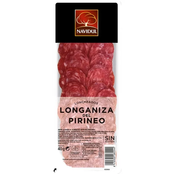 NAVIDUL LONGANIZA LONCHAS 40 GR