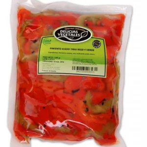 PIMIENTO TIRAS ROJO-VERDE B/300 GR. DELI