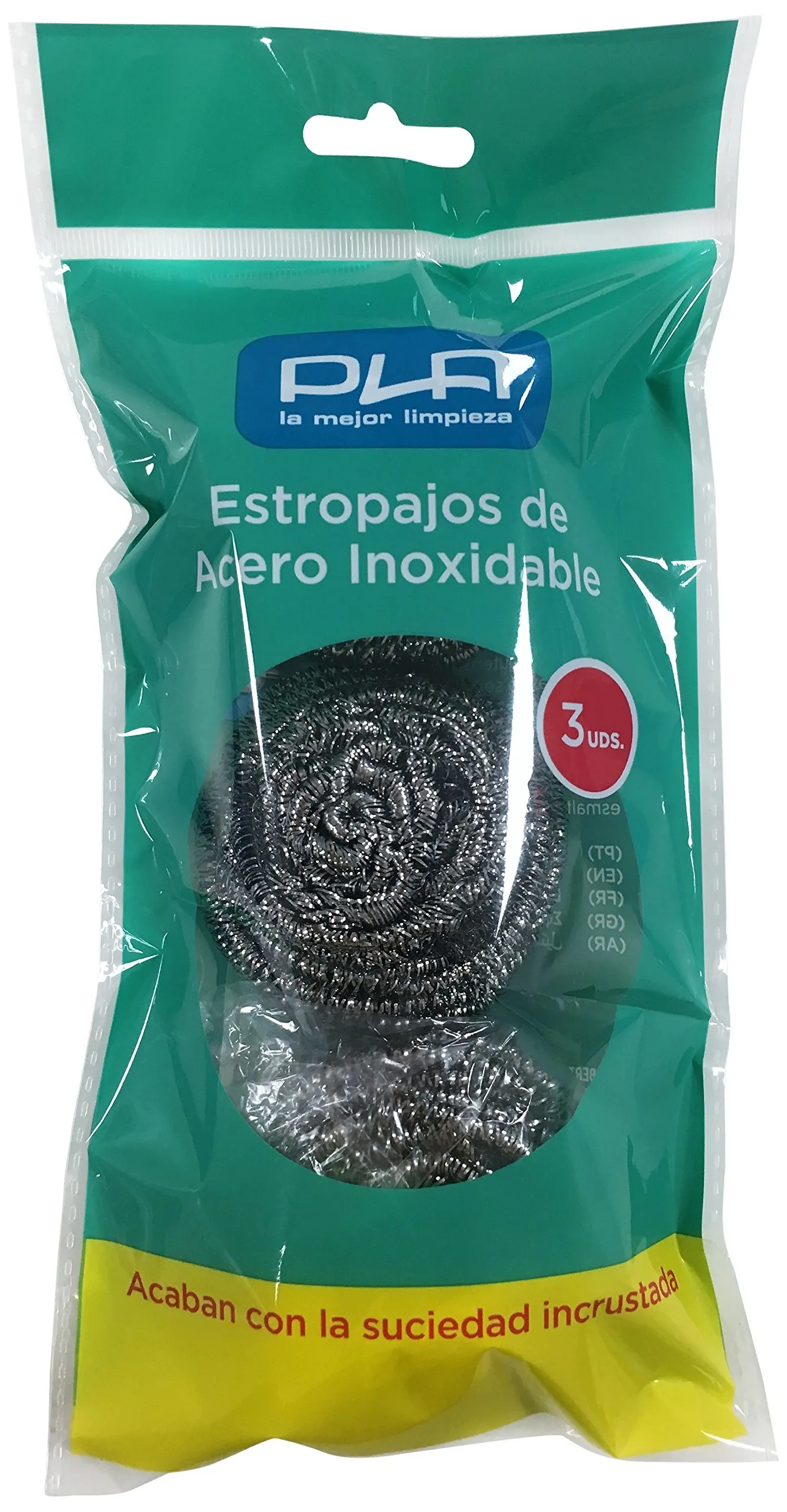 PLA ESTROPAJOS ACERO P- 3 UNID REF.1942
