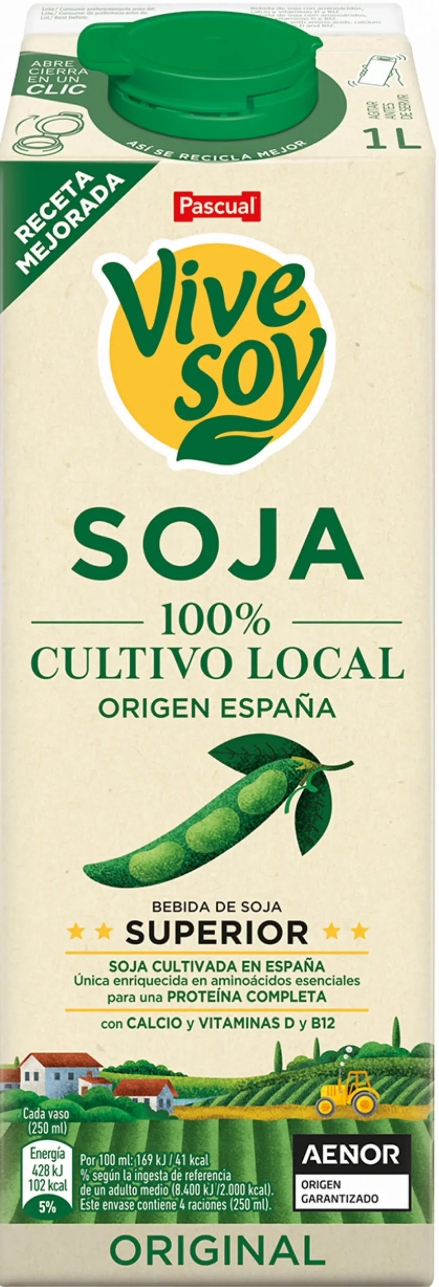 VIVESOY SOJA 1 LITRO BEBIDA SOJA C/6